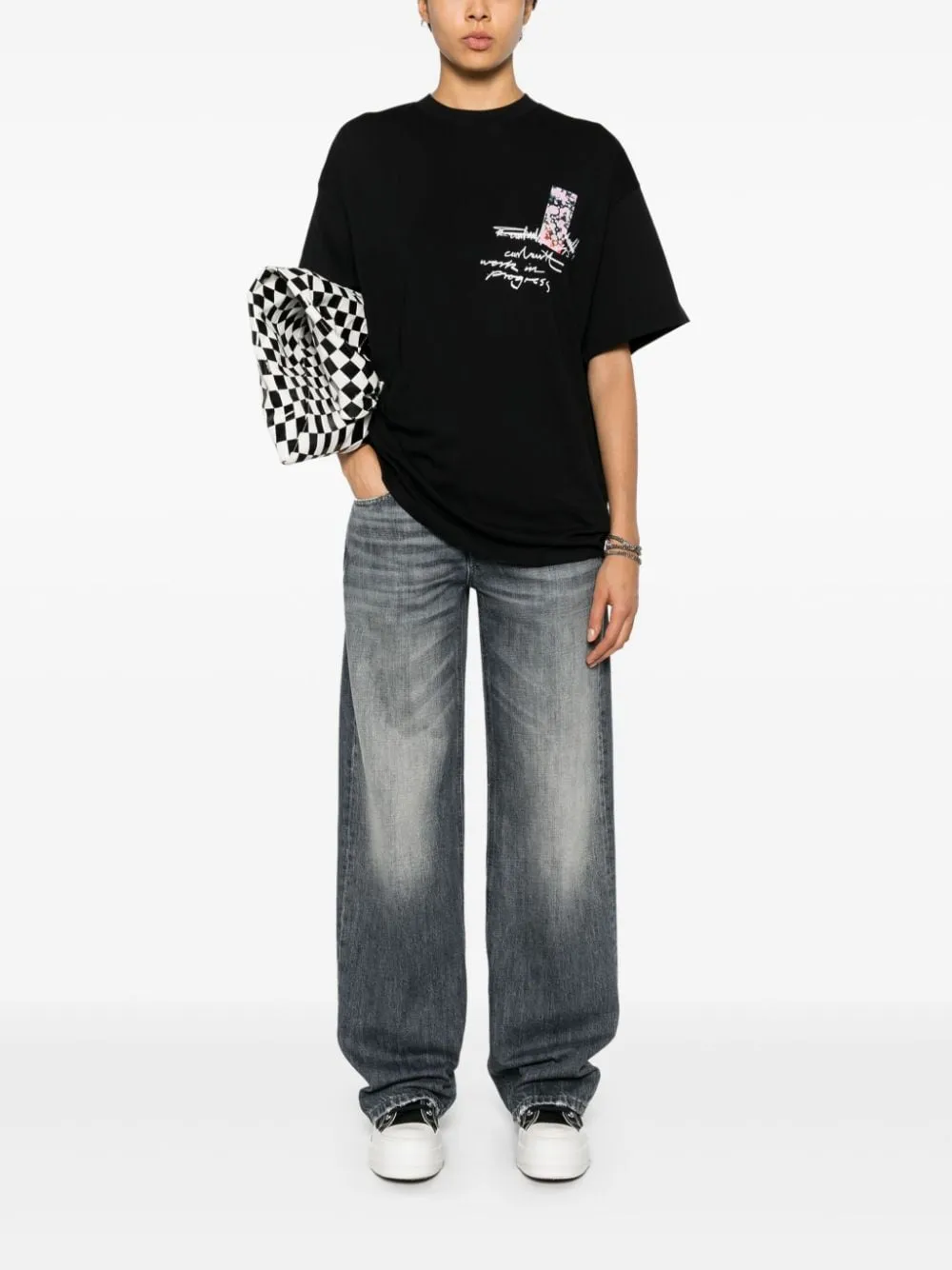 Dondup Jeans Blu Donna Jacklyn Stonewashed Gamba Ampia
