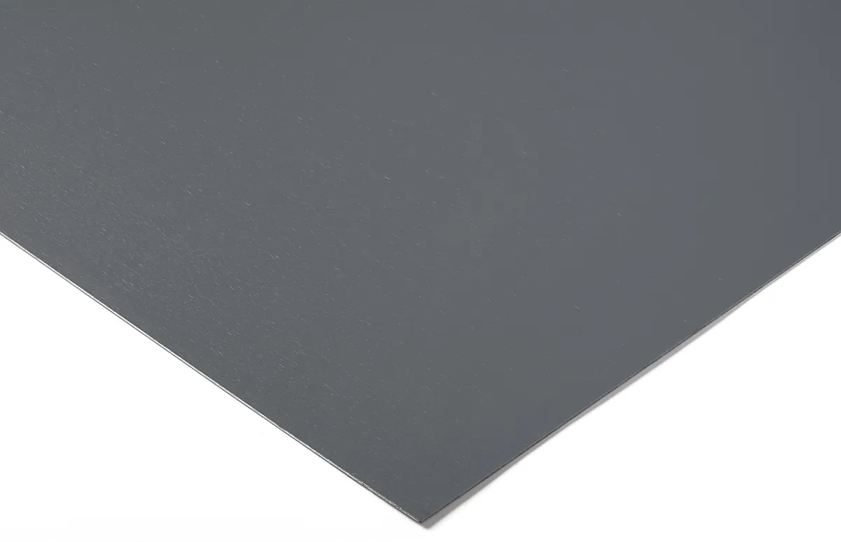 Foglio di plastica Tipo pieno RS PRO in PVC, Grigio, 1000mm x 1000mm x 12mm