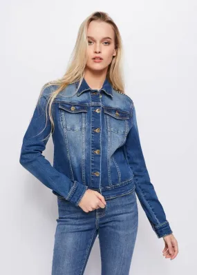 Giacca in denim con strass