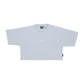 maglietta corta donna w ribs crop top tee SKY