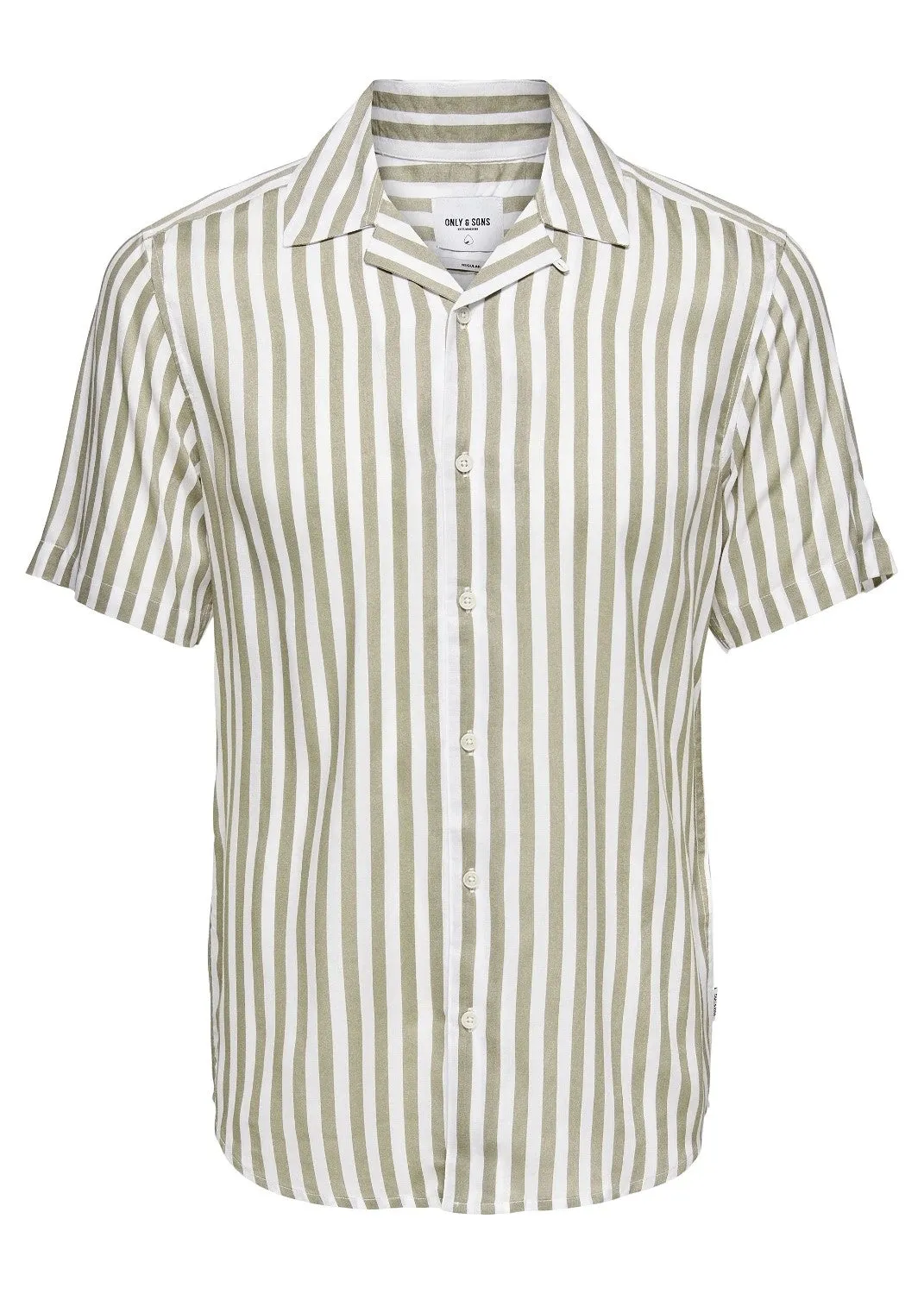 Only & Sons Camicia da Uomo manica corta Wayne Beige