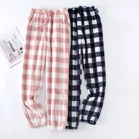 Pantalone pigiama in flanella per la coppia autunno inverno