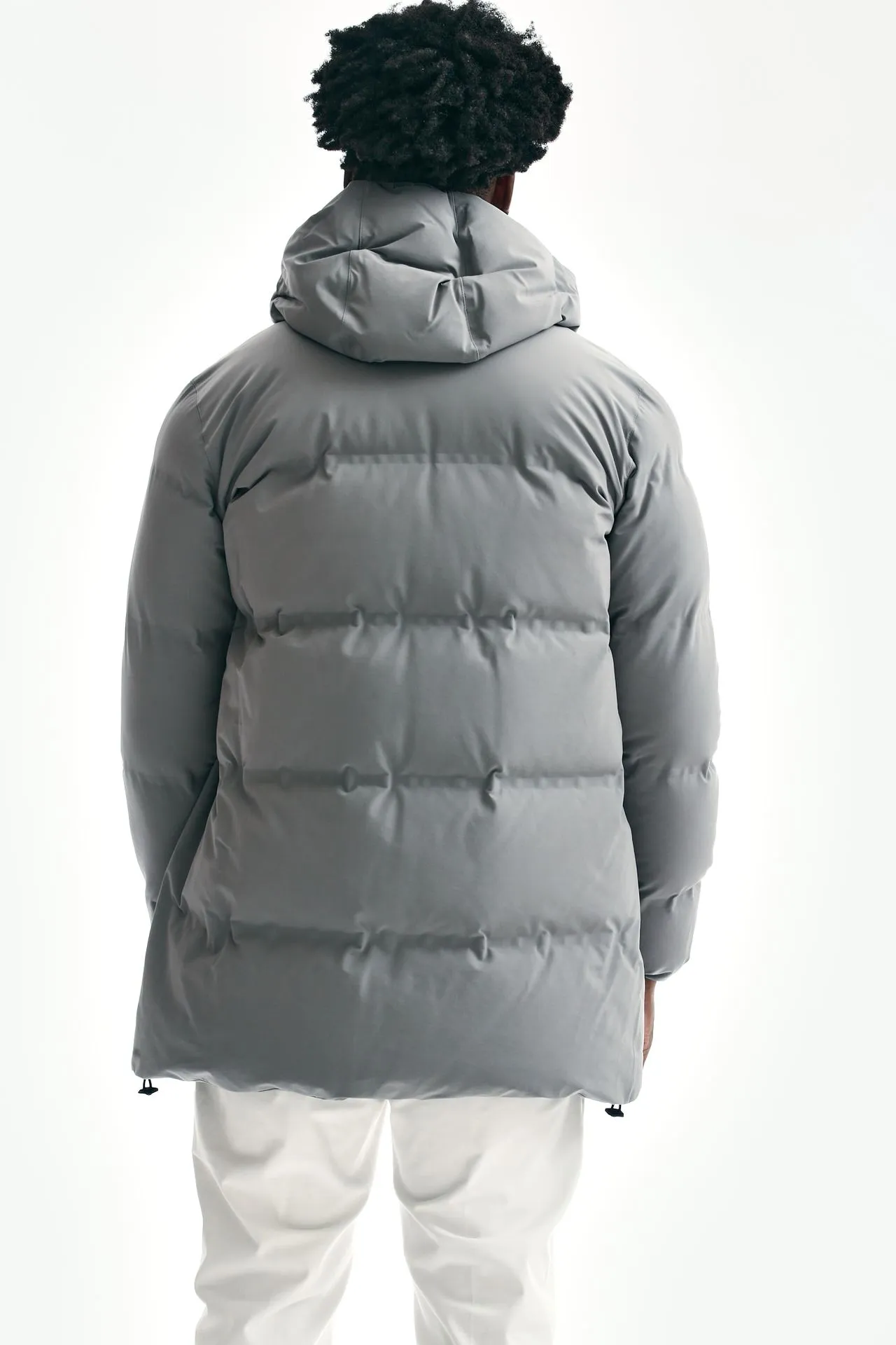 Piumino lungo LAMINAR grigio chiaro 