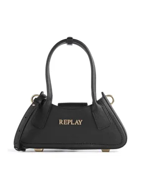  Replay Borsa a spalla pelle sintetica nero  
